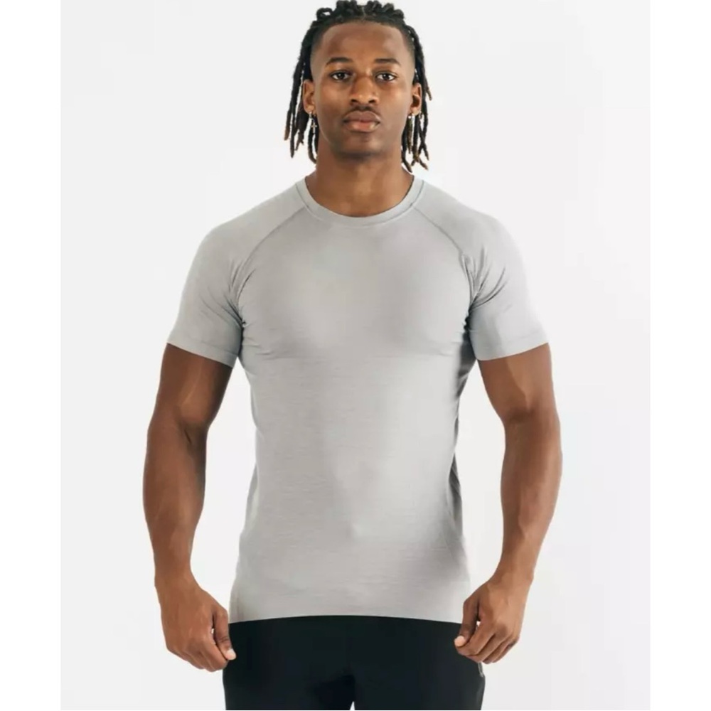 Alphalete Hero Seamless Tee Smoke Bomb Grey